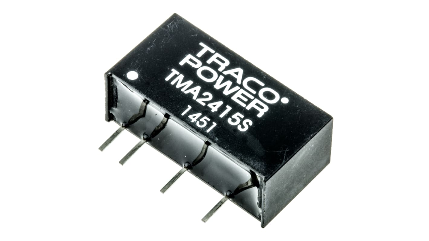 TRACOPOWER TMA DC/DC-Wandler 1W 24 V dc IN, 15V dc OUT / 65mA Durchsteckmontage 1kV dc isoliert