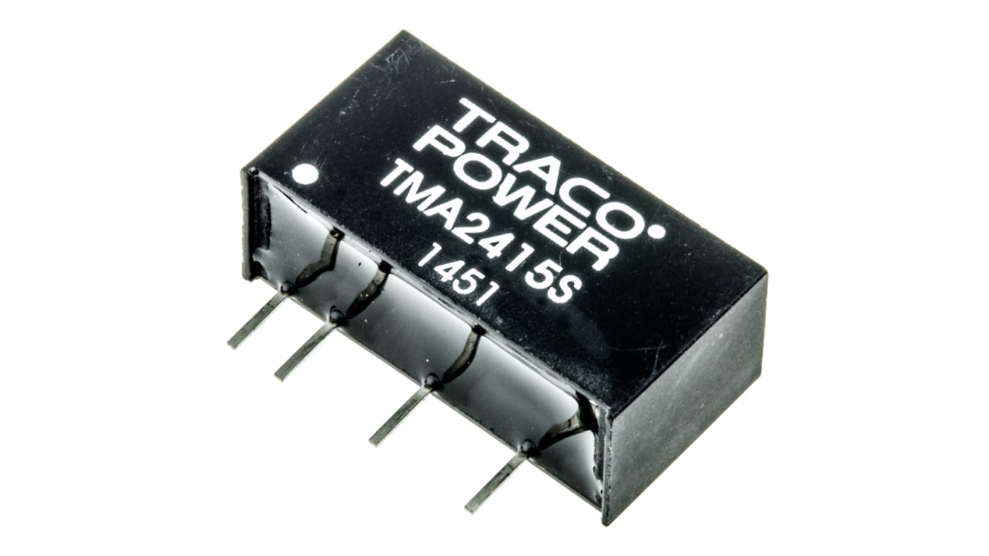 TRACOPOWER TMA DC-DC Converter, 15V dc/ 65mA Output, 21.6 → 26.4 V dc Input, 1W, Through Hole, +85°C Max Temp