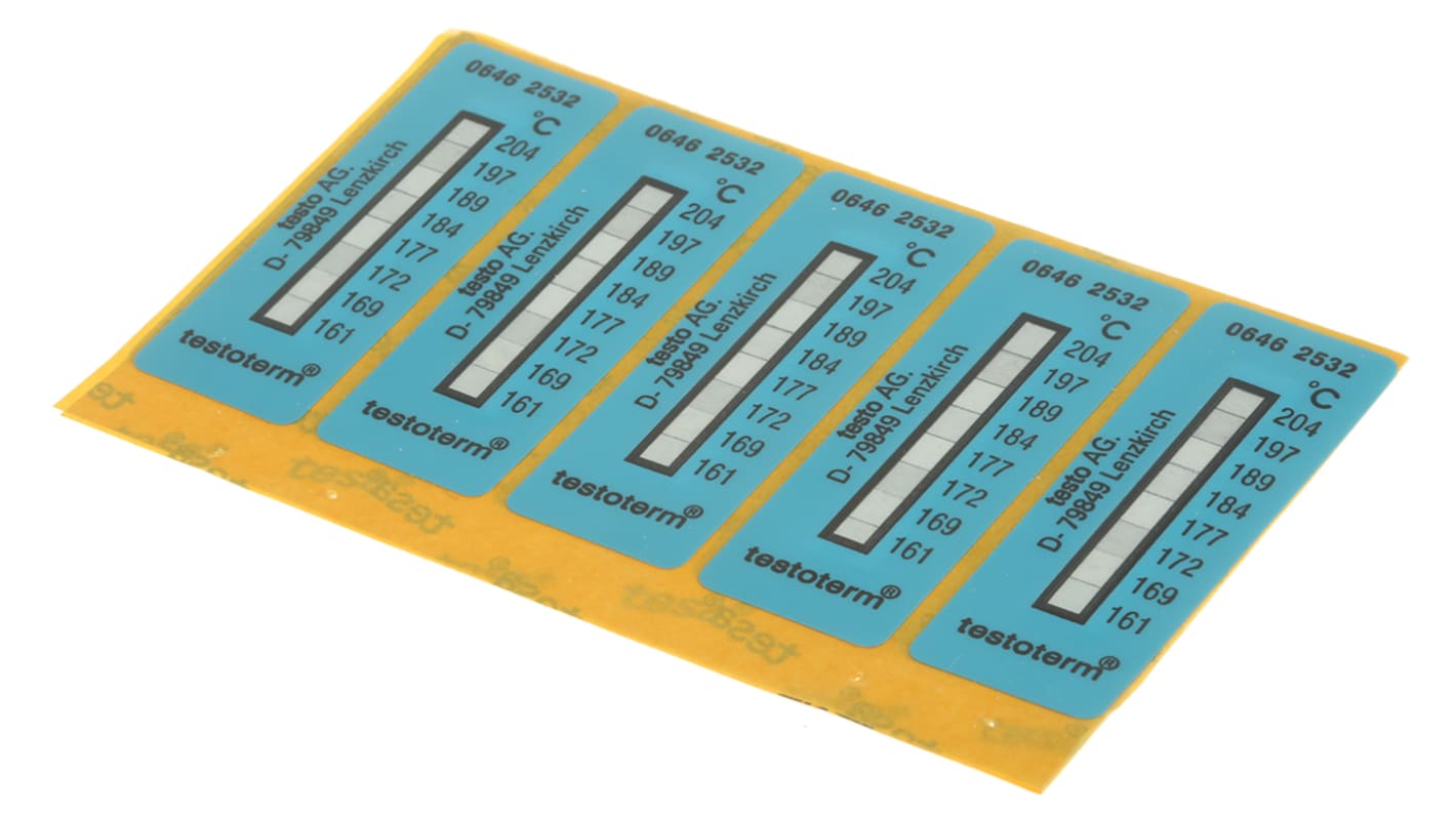 Testo Temperature Sensitive Label, +161°C to +204°C, 2 Levels