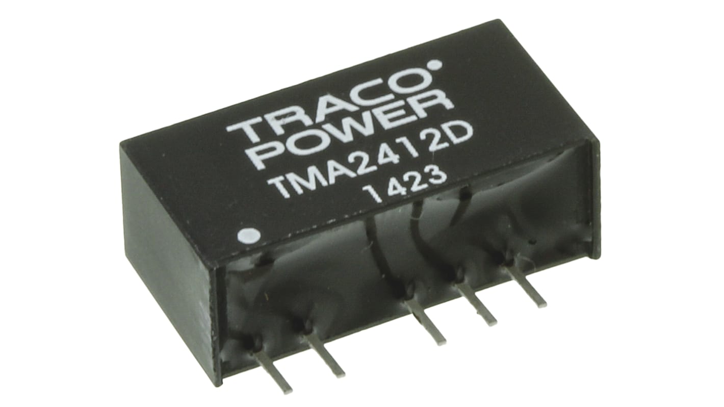 TRACOPOWER DC-DCコンバータ Vout：±12V dc 21.6 → 26.4 V dc, 1W, TMA 2412D