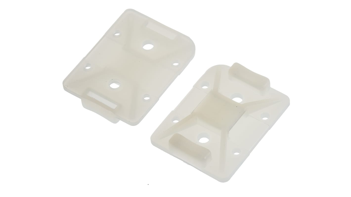 Base para bridas HellermannTyton TY de Nylon 66 Natural, dim. 32mm x 25 mm, Ø montaje 3.2mm