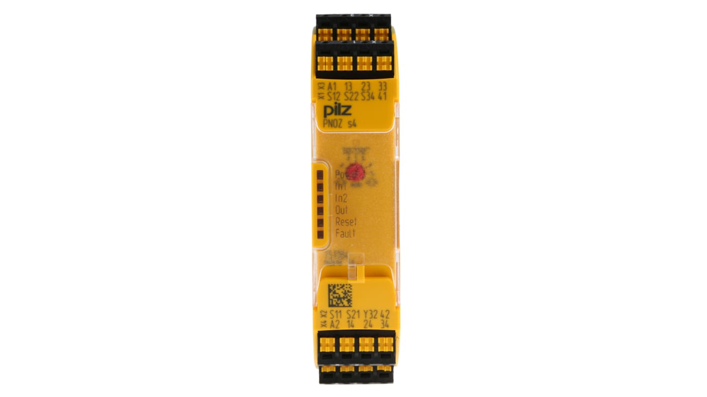 Relé de seguridad Pilz PNOZ s5 de 2 canales, para Parada de Emergencia, 24V dc, cat. seg. ISO 13849-1 4