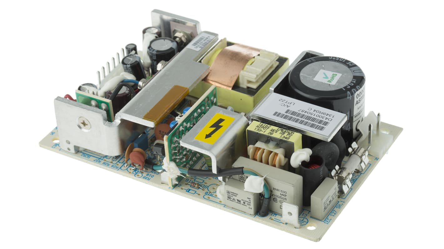 Artesyn Embedded Technologies Switching Power Supply, LPT22, 5 V dc, ±12 V dc, 2 A, 4 A, 700mA, 25W, Triple Output, 120