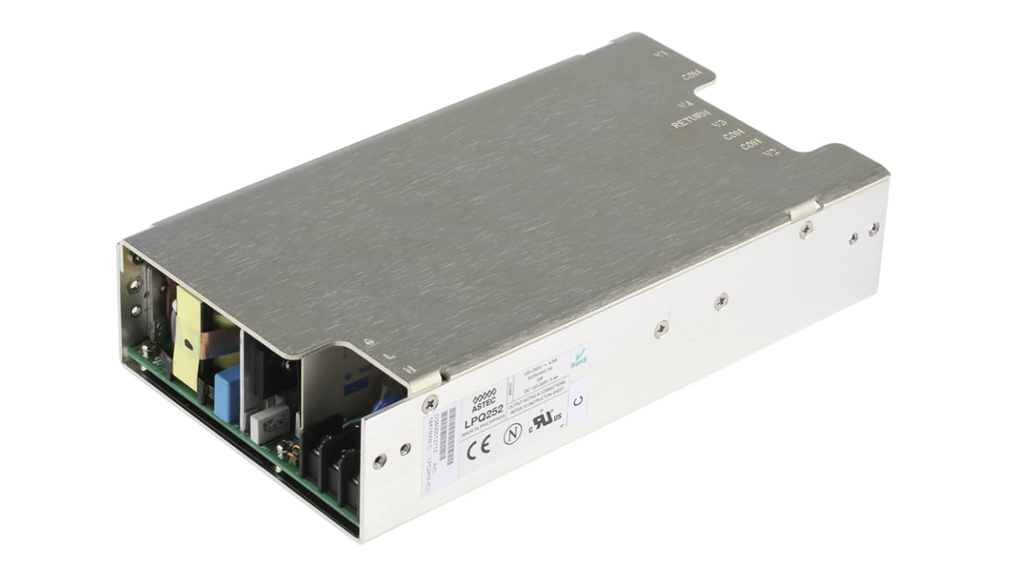 Artesyn Embedded Technologies 250W Switch-mode strømforsyninger 4 udgange, 5 V dc, ±12 V dc