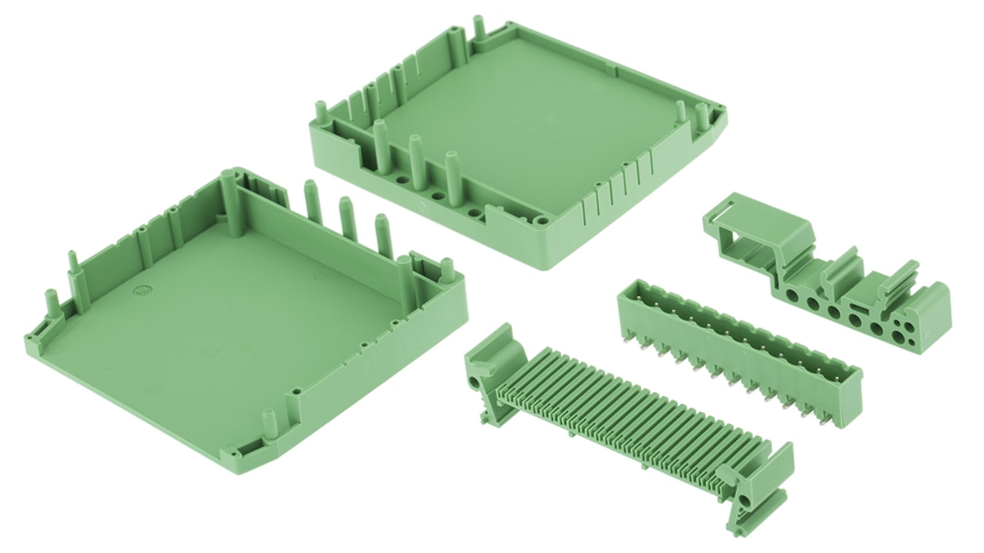 Contenitore guida DIN Phoenix Contact serie UEGM-MSTB, Verde, Poliammide, 73.7 x 25 x 90.5mm