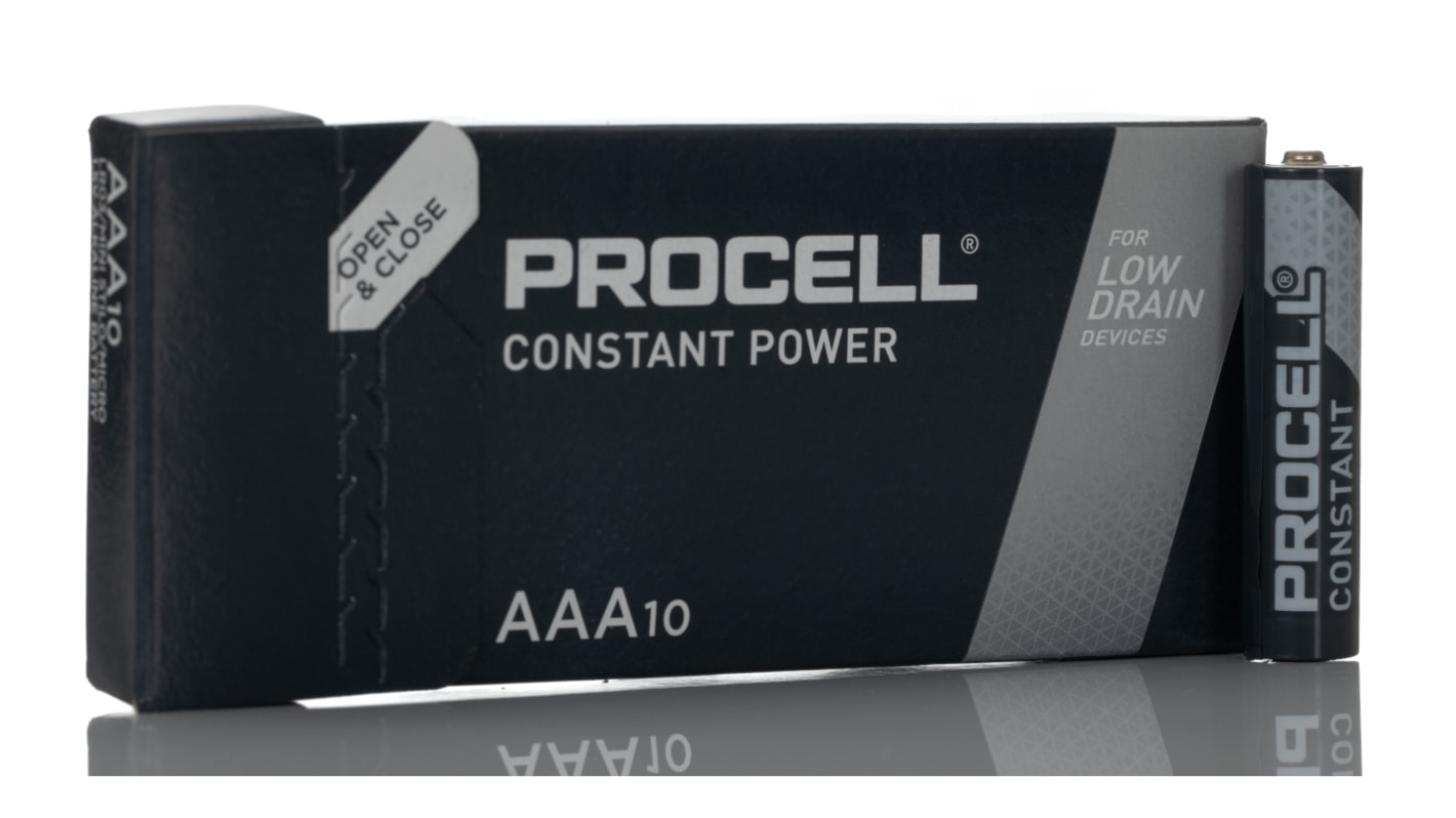 Baterie AAA Constant 1.5V Alkalická LR03 plochý přívod PC2400 1.222Ah Duracell Procell