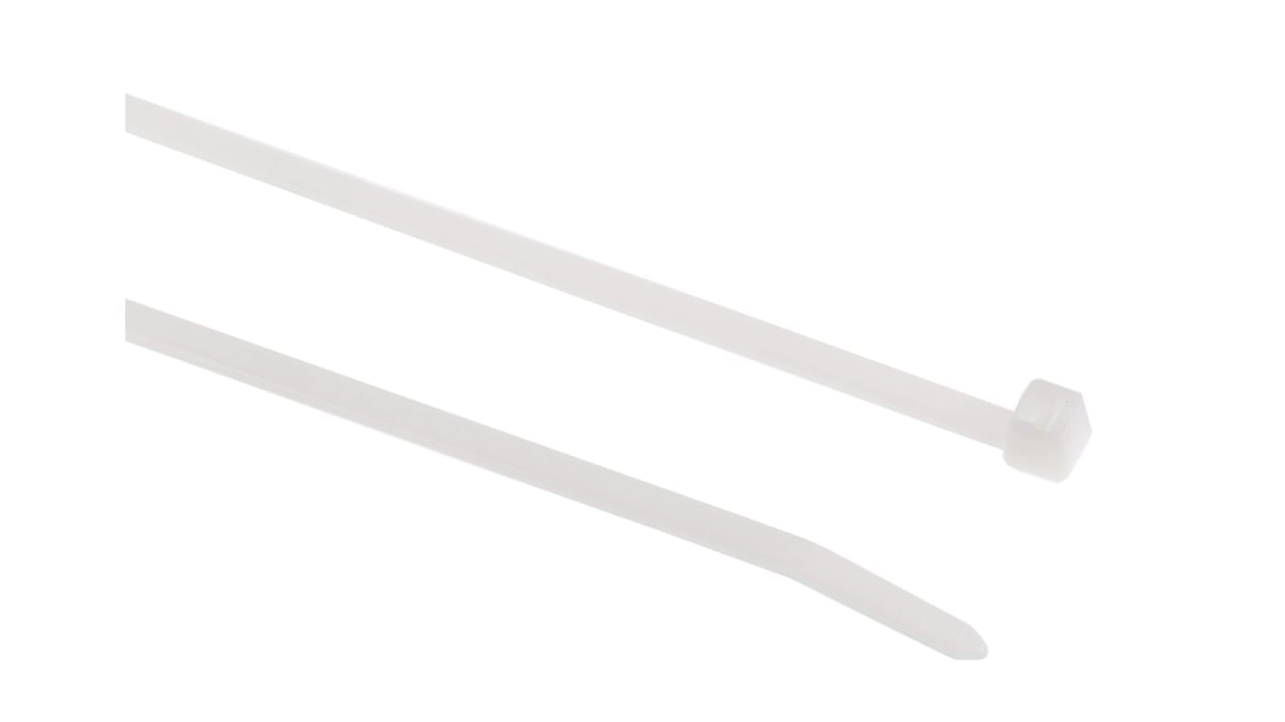 HellermannTyton Cable Tie, 300mm x 4.6 mm, Natural Polyamide 6.6 (PA66), Pk-100