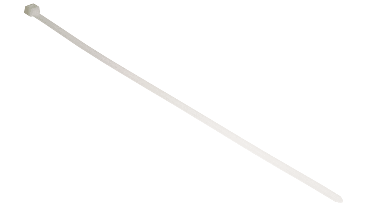 HellermannTyton Cable Tie, 387mm x 7.6 mm, Natural Polyamide 6.6 (PA66), Pk-100