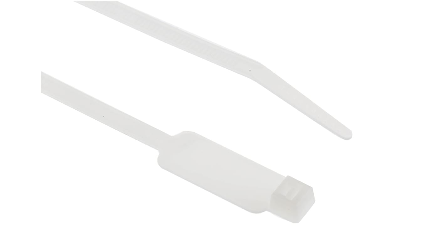 HellermannTyton Cable Tie, 203mm x 4.6 mm, Natural Polyamide 6.6 (PA66), Pk-100