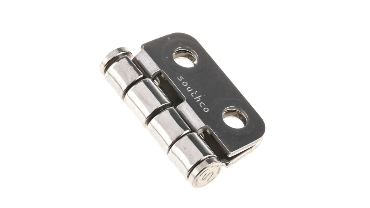 Southco Gloss Stainless Steel Butt Hinge, Screw Fixing, 38mm x 38.2mm x 9mm