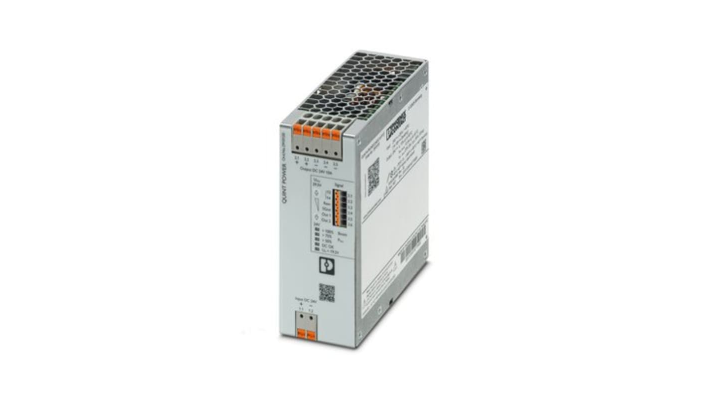 Phoenix Contact DC/DC-Wandler 240W 24 V dc IN, 24V dc OUT / 10A DIN-Schienen-Montage 4V dc