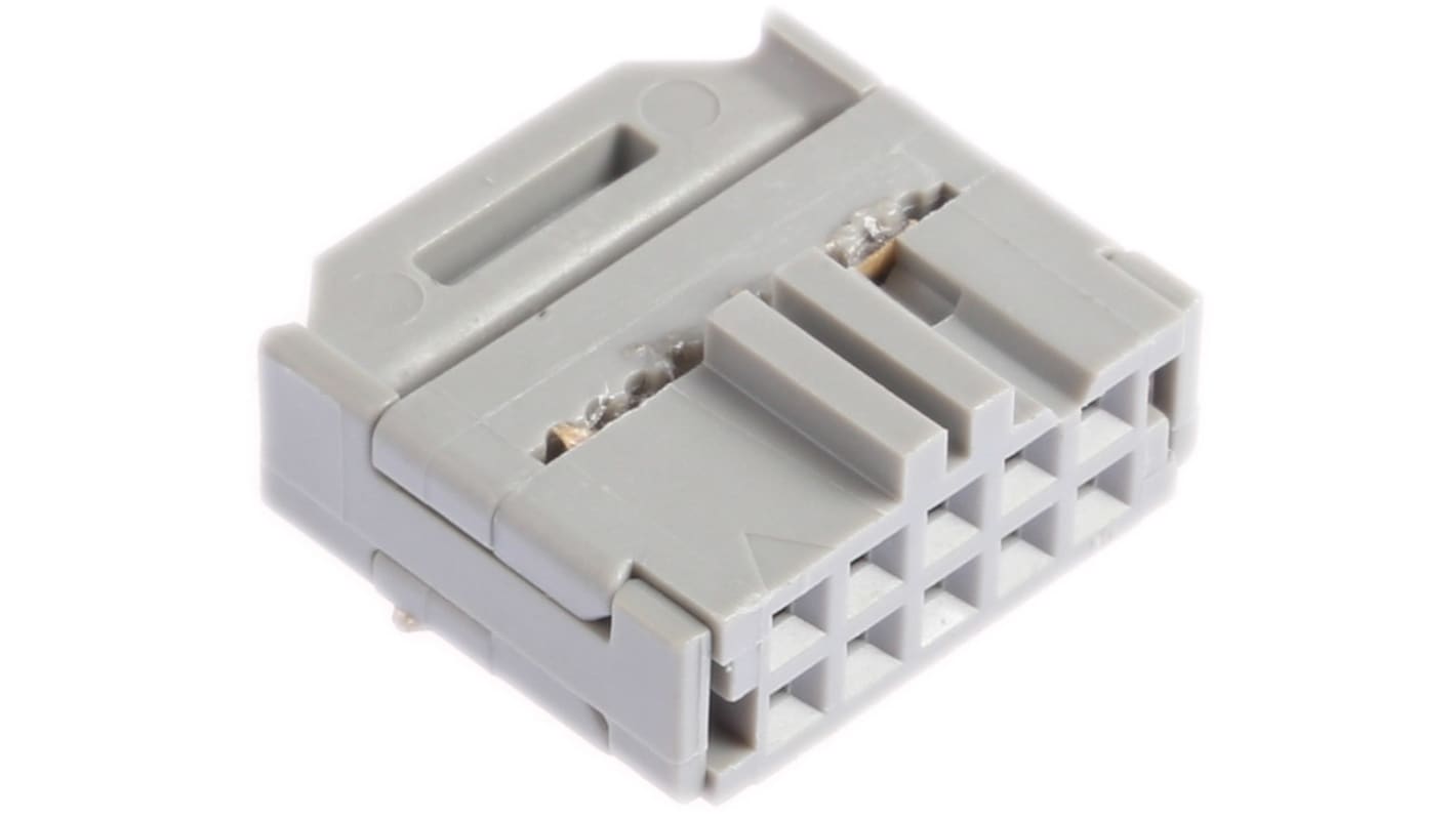 Connecteur IDC 3M Femelle, 10 contacts, 2 rangées, pas 2.54mm, Montage sur câble, série 3000