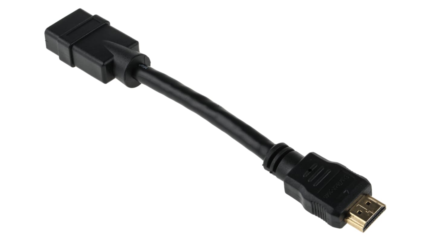 Cable HDMI Negro StarTech.com, con. A: HDMI Macho, con. B: HDMI Hembra, long. 15cm