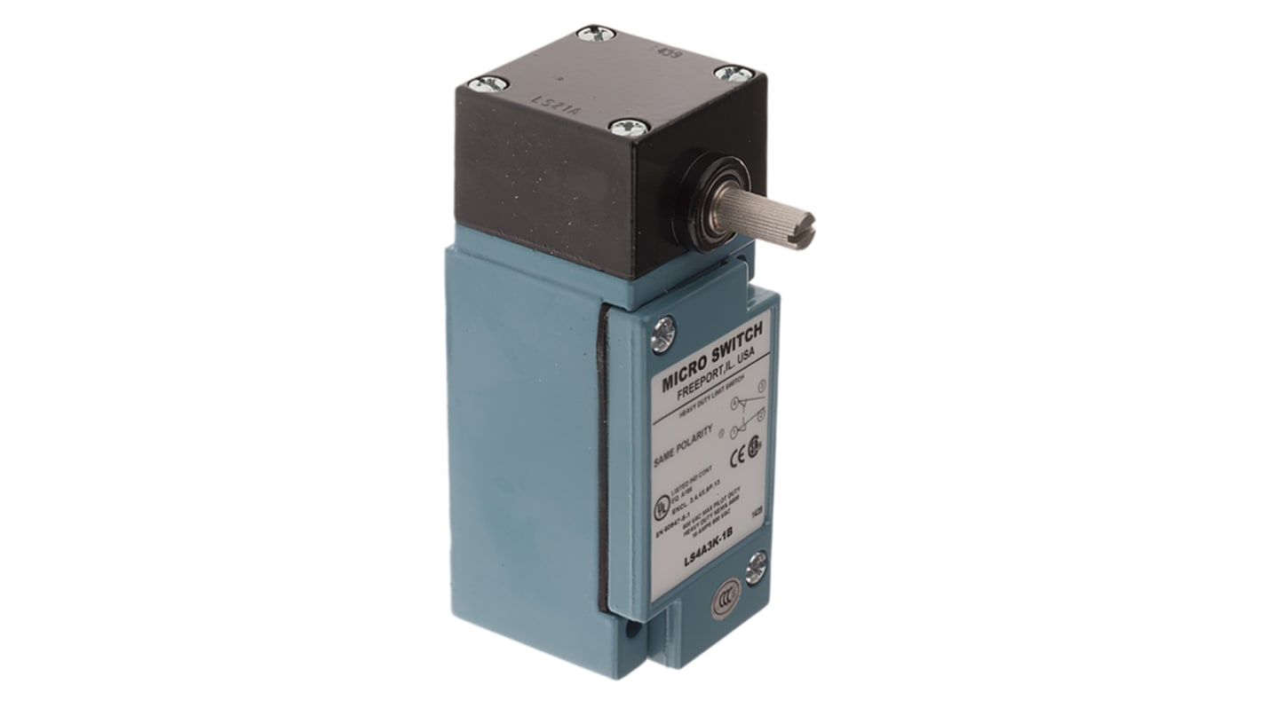 Honeywell HDLS Series Limit Switch, NO/NC, IP67, SPDT, Die Cast Zinc Housing, 600V ac Max, 10A Max