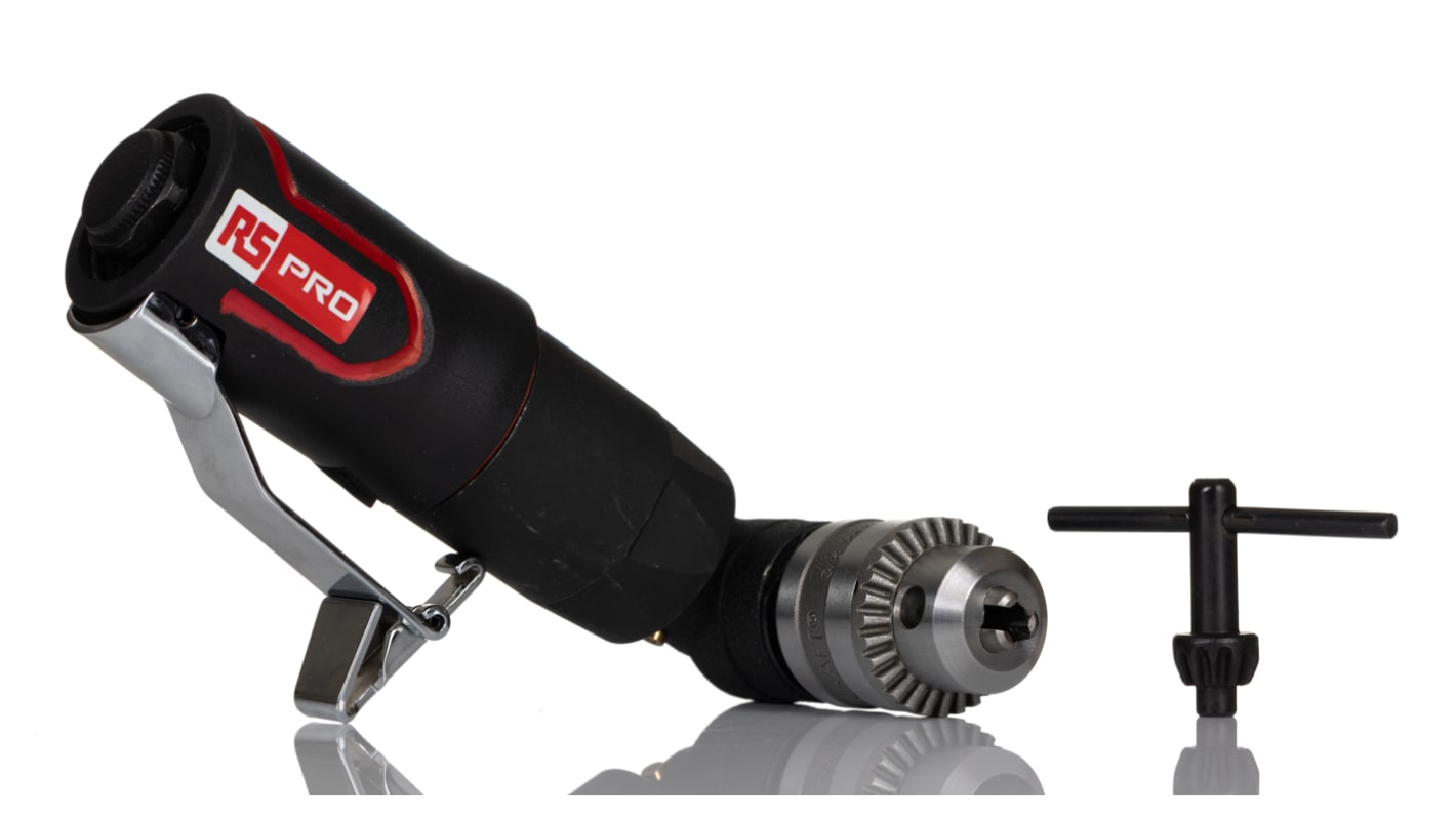 RS PRO Air Drill 6.5mm Angled, 5.5 bar Air Inlet (BSP) , 4500 1/min