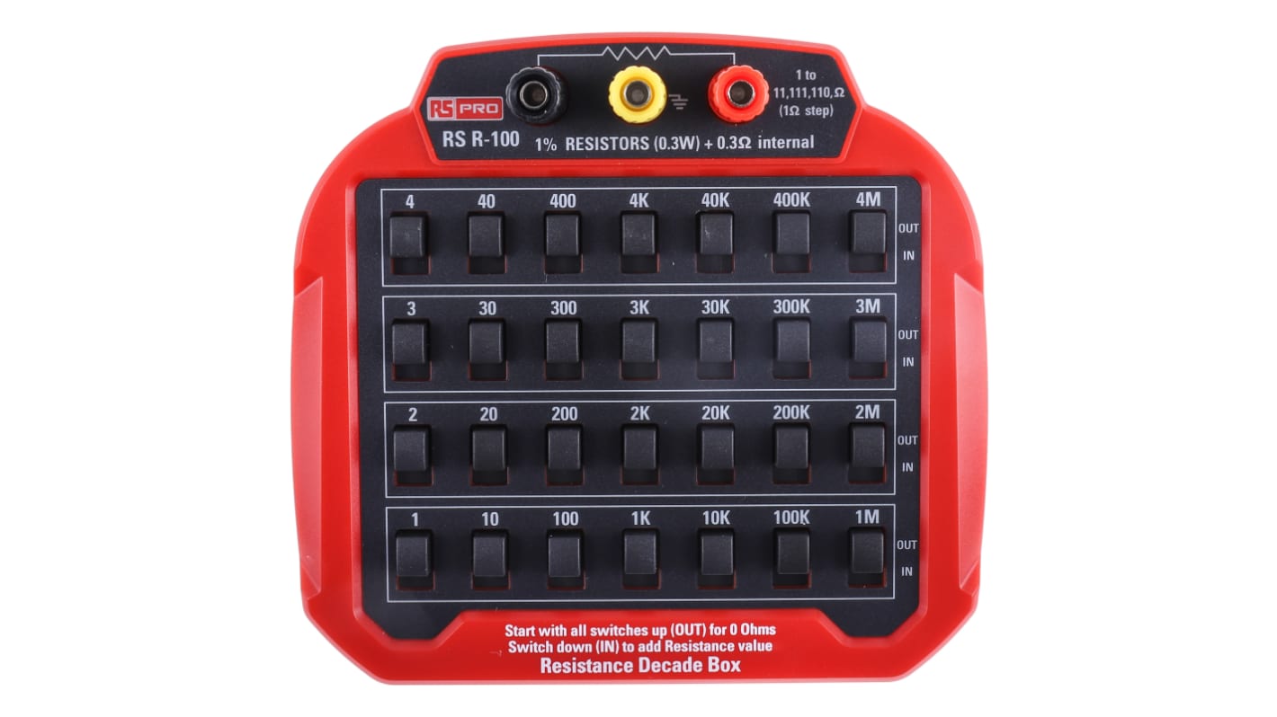 RS PRO Resistance Decade Box, Absolute Maximum Resistance Measurement