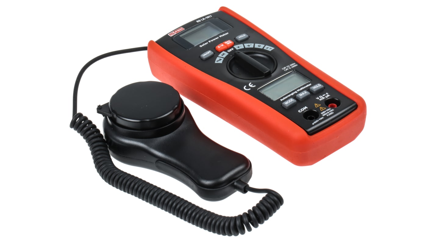 RS PRO DT-1307 Solarstrom-Messgerät & Digitalmultimeter 74.5 x 44 x 162mm