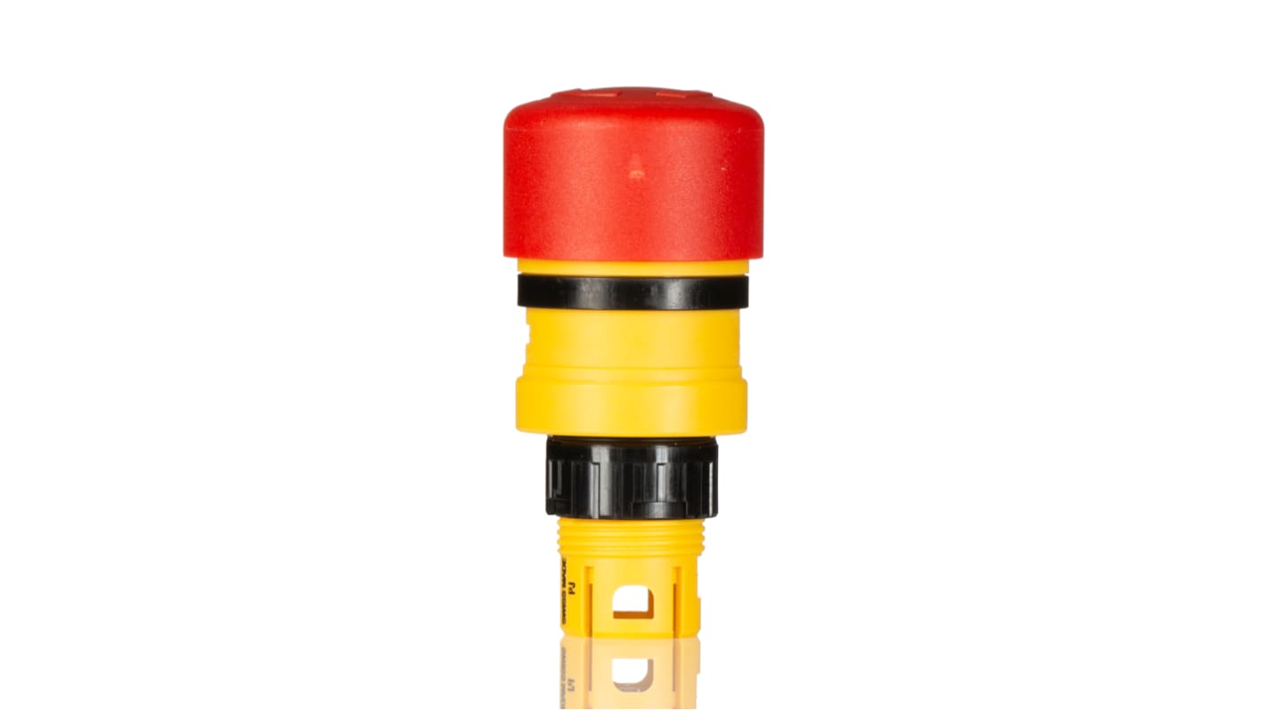 EAO 61 Series Twist Release Illuminated Emergency Stop Push Button, Panel Mount, 16mm Cutout, IP65