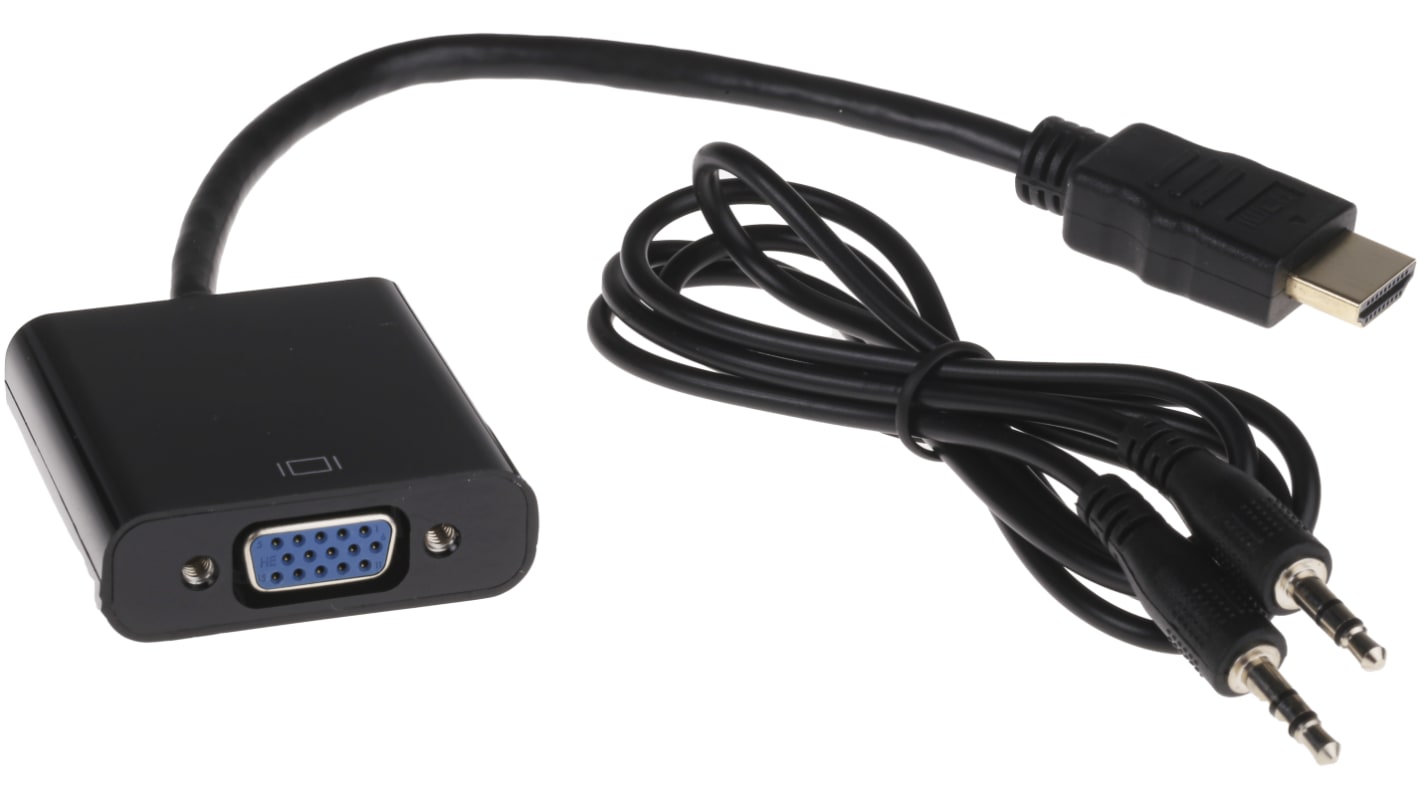 Adaptateur audio et vidéo RS PRO, HDMI Mâle vers VGA Femelle