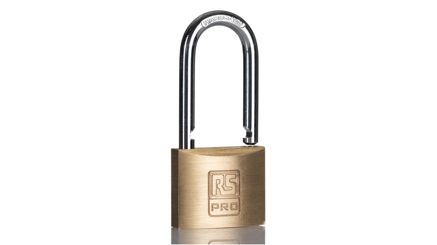 RS PRO Key Brass, Stainless Steel Padlock, Keyed Alike, 6mm Shackle, 40mm Body