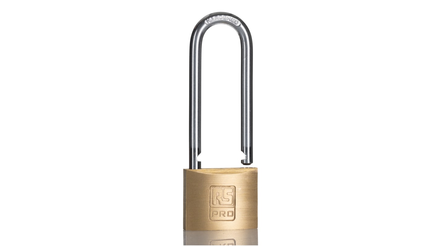 RS PRO Key Brass, Stainless Steel Padlock, Keyed Alike, 6mm Shackle, 40mm Body