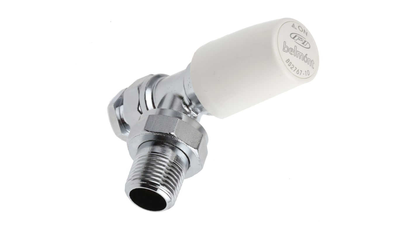 Pegler Yorkshire Chrome Plated Brass 15 mm Compression to 1/2 in BSP Manual Radiator Valve