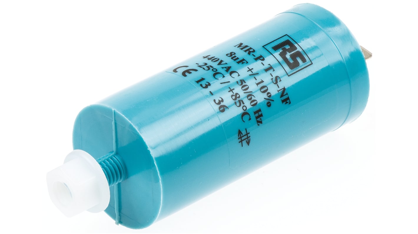 Condensador de película RS PRO, 8μF, ±10%, 440V ac, Montaje Roscado