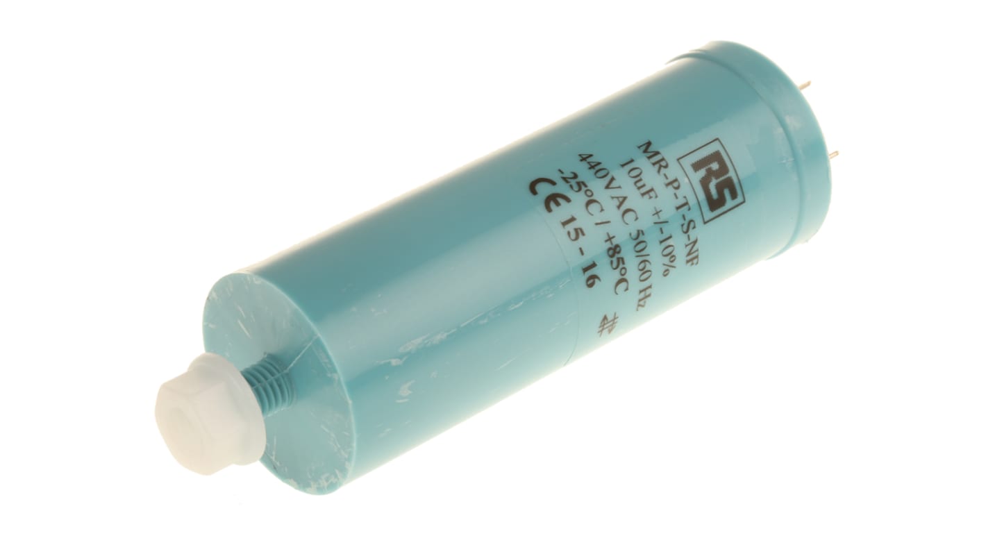 RS PRO Polypropylene Film Capacitor, 440V ac, ±10%, 10μF, Screw Mount