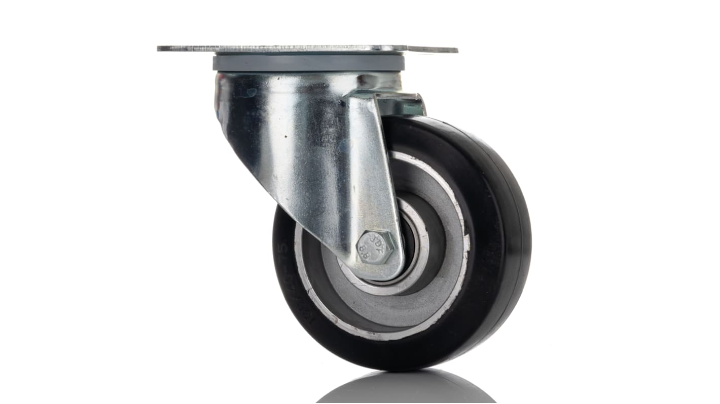 RS PRO Swivel Castor Wheel, 150kg Capacity, 100mm Wheel