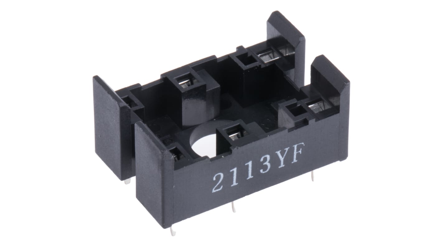 Omron 6 Pin 380V ac PCB Mount Relay Socket for use with Various Series