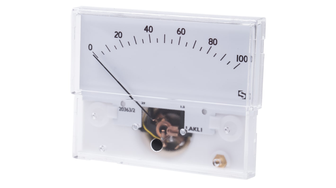 Sifam Tinsley Analogue Panel Ammeter 1mA DC, 32.3mm x 73.7mm, ±1.5 % Moving Coil