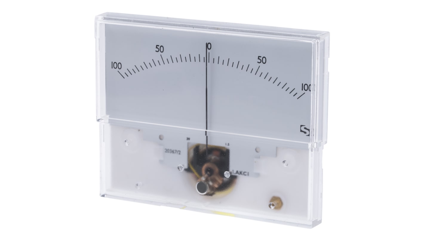 Sifam Tinsley Amperemeter 50μA DC Drehspule, 91.5mm x 40.5mm T. 30.2mm / ±1,5 %