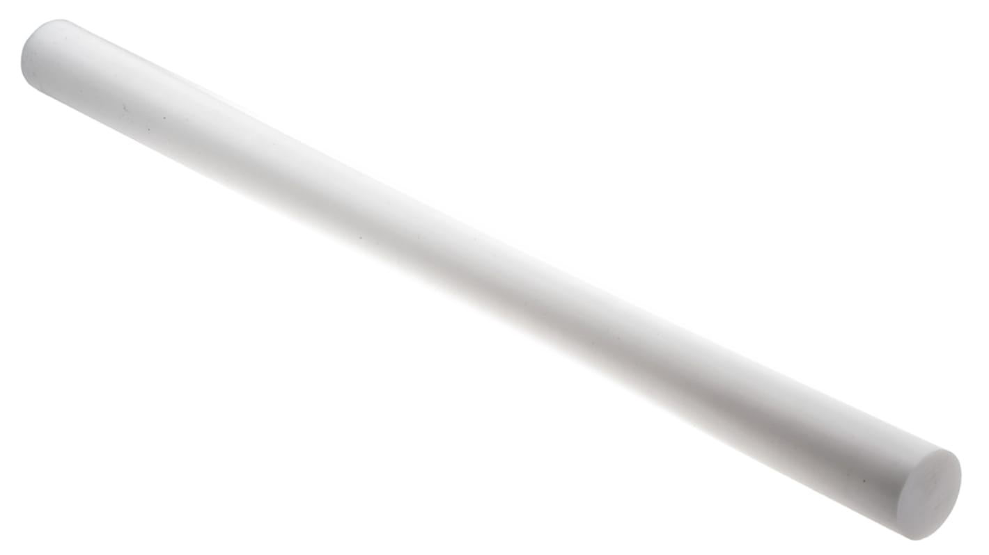 RS PRO Opaque Fluoroplastics PTFE Rod, 500mm x 32mm Diameter