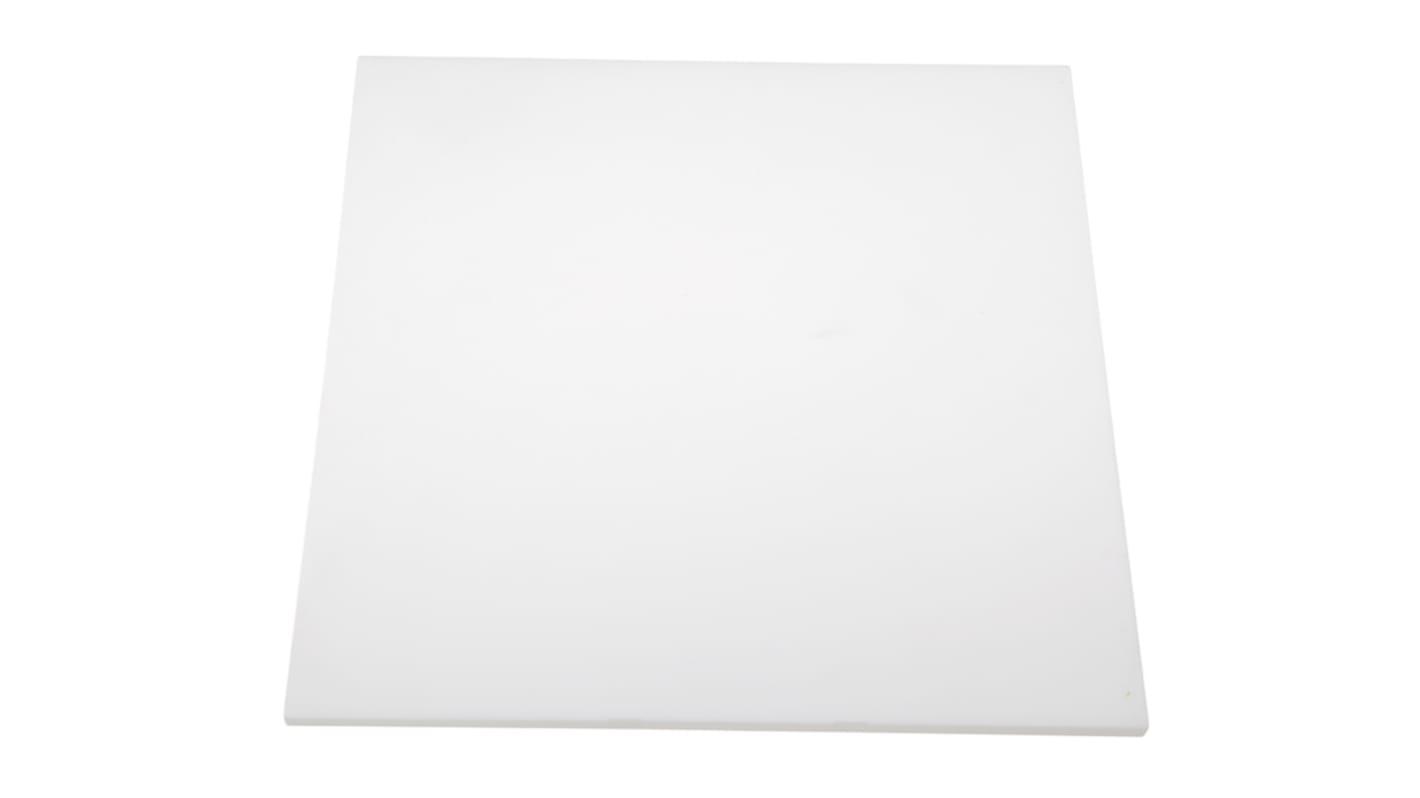 Foglio di plastica Tipo pieno RS PRO in PTFE, Bianco, 300mm x 300mm x 8mm