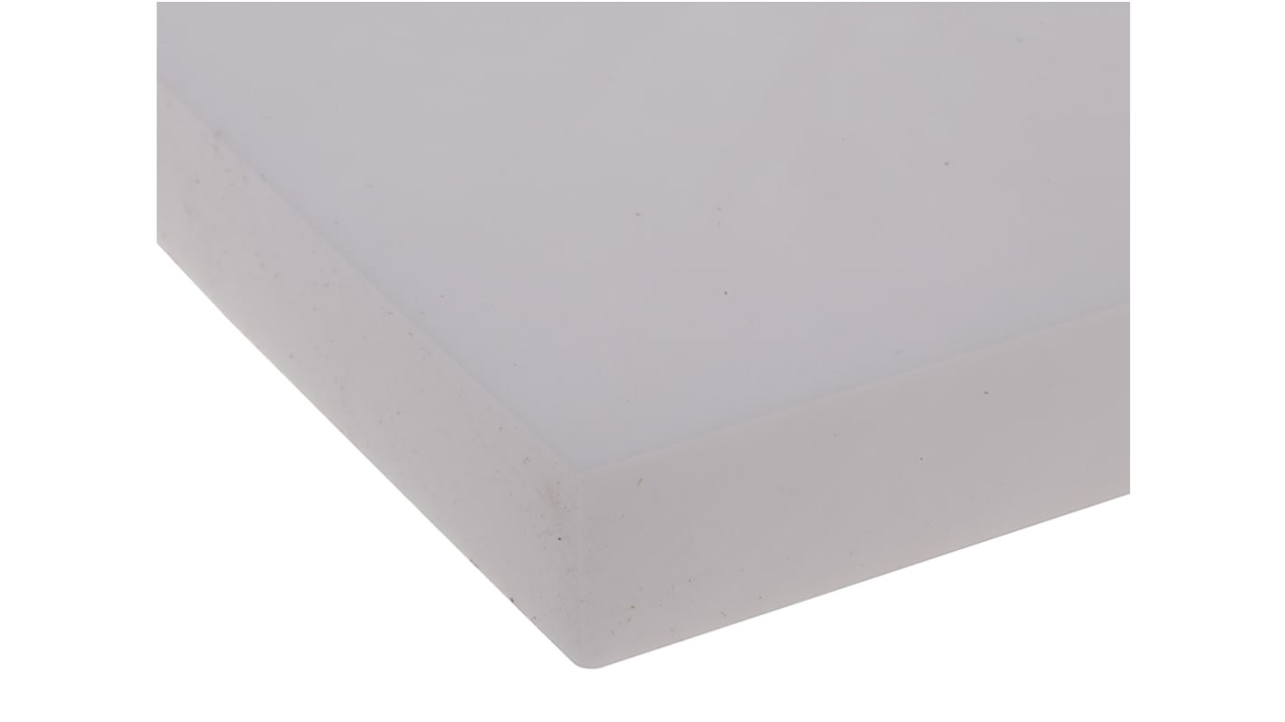 Foglio di plastica Tipo pieno RS PRO in PTFE, Bianco, 300mm x 300mm x 12mm