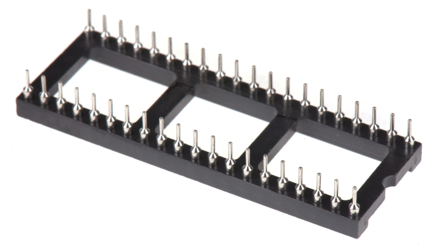 Winslow DIL aljzat, távolság: 2.54mm, 15.24mm sor szélesség, 40 érintkezős, Furatszerelt, tű típusa: Esztergált, 5A,