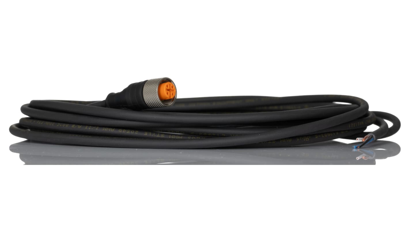 Cable de conexión Lumberg Automation, con. A M12, 4 polos, con. B Sin terminación, cod.: A, long. 5m, 30 V, 4 A, IP65,