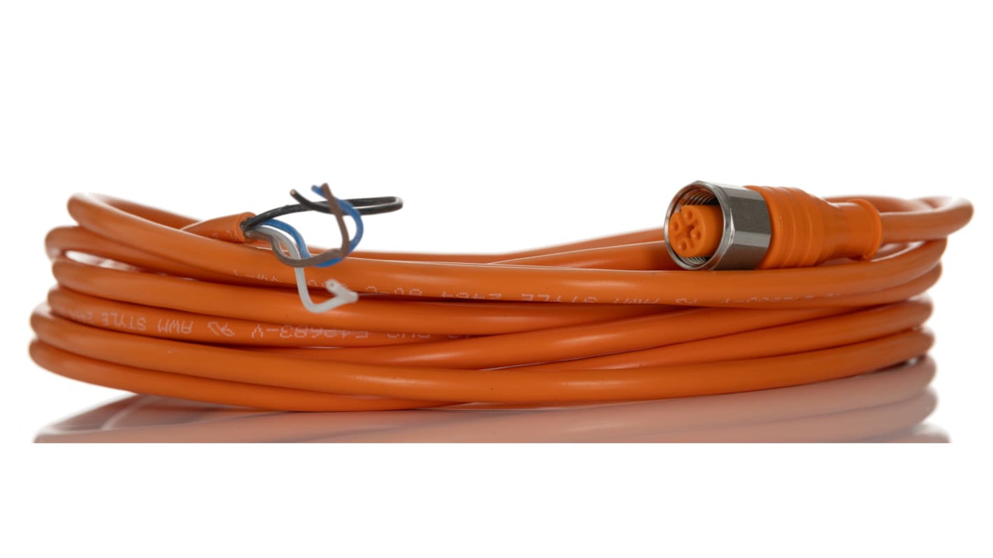 Lumberg Automation Érzékelő-működtető kábel, M12 - Szereletlen - 4 érintkező, 250 V, 4 A, 5m