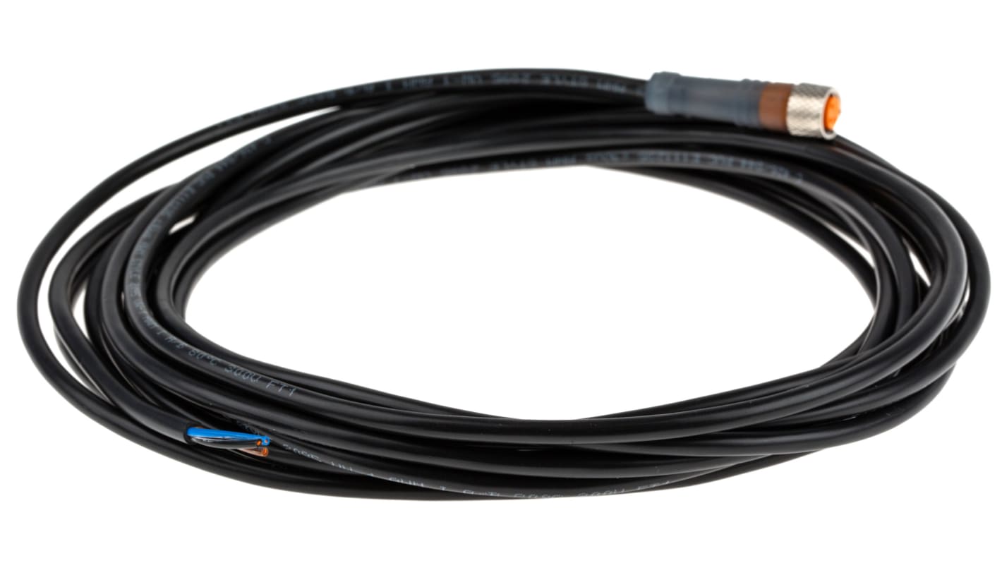 Cable de conexión Lumberg Automation, con. A M8 Hembra, 3 polos, con. B Sin terminación, cod.: A, long. 5m, 60 V, 4 A,