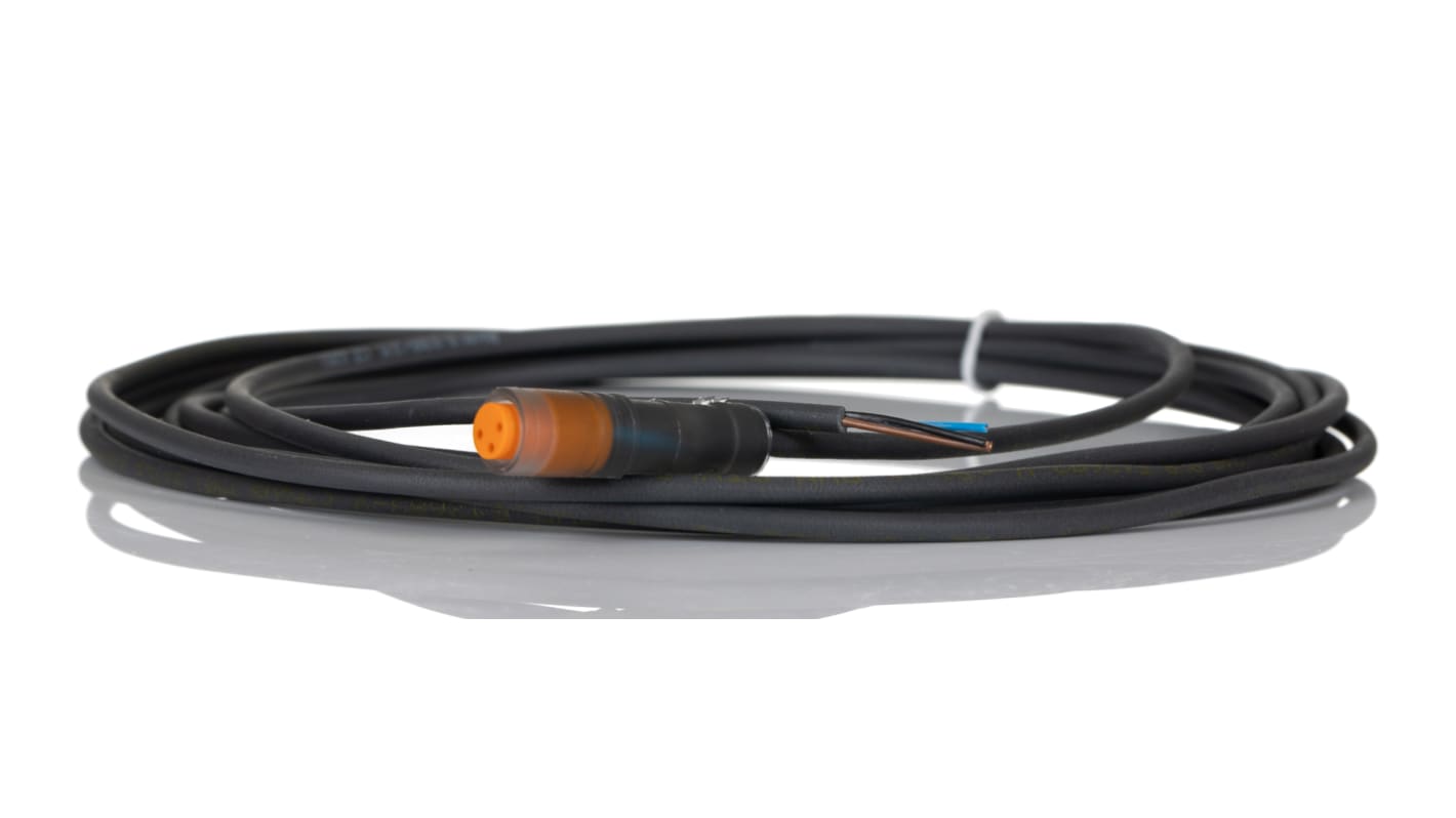 Cable de conexión Lumberg Automation, con. A M8 Hembra, 3 polos, con. B Sin terminación, cod.: A, long. 3m, 60 V, 2 A,