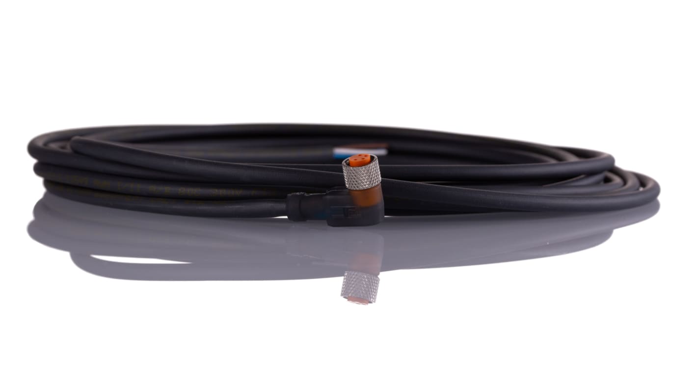 Lumberg Automation Right Angle Female 4 way M8 to Unterminated Sensor Actuator Cable, 5m