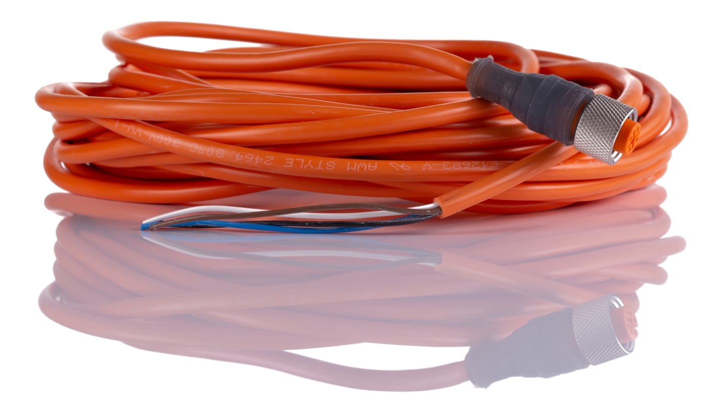 Cable de conexión Lumberg Automation, con. A M12 Hembra, 4 polos, con. B Sin terminación, cod.: A, long. 10m, 250 V, 4