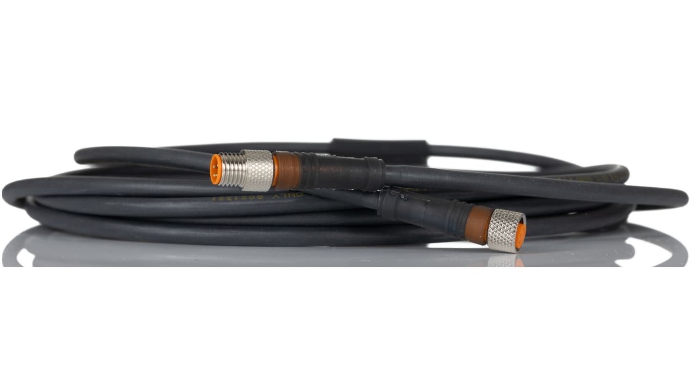 Lumberg Automation Straight Male 4 way M8 to Straight Female 4 way M8 Sensor Actuator Cable, 3m