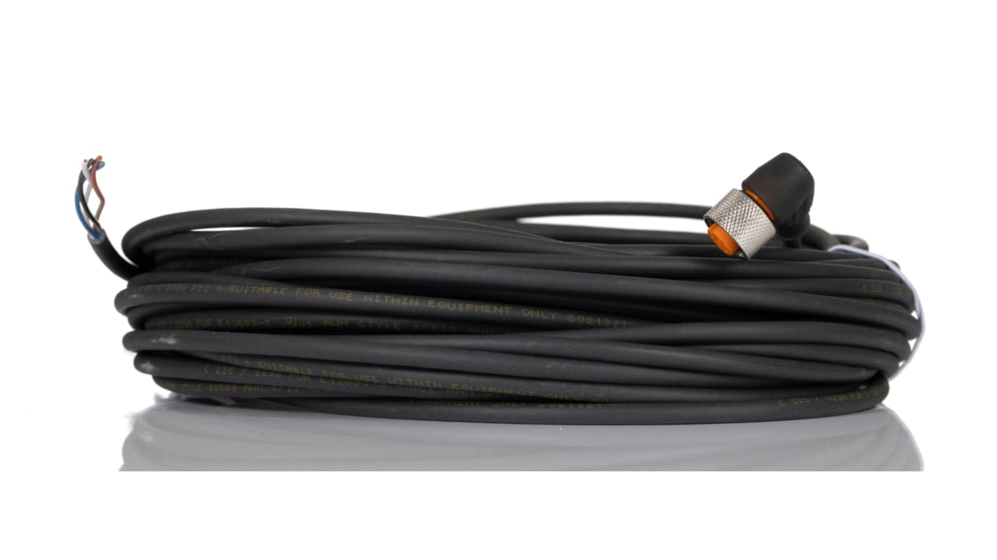 Cable de conexión Lumberg Automation, con. A M12 Hembra, 4 polos, con. B Sin terminación, cod.: A, long. 20m, 250 V, 4