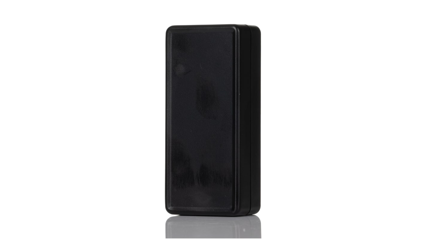 Hammond 1551 Series Black ABS Enclosure, IP54, Black Lid, 65 x 30 x 15.5mm