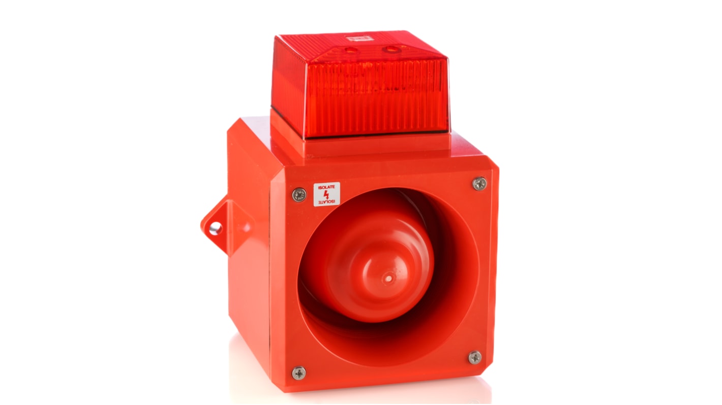 Clifford & Snell YL5IS Series Red Sounder Beacon, 12 → 24 V dc, IP65, Fixed Mount, 105dB at 1 Metre