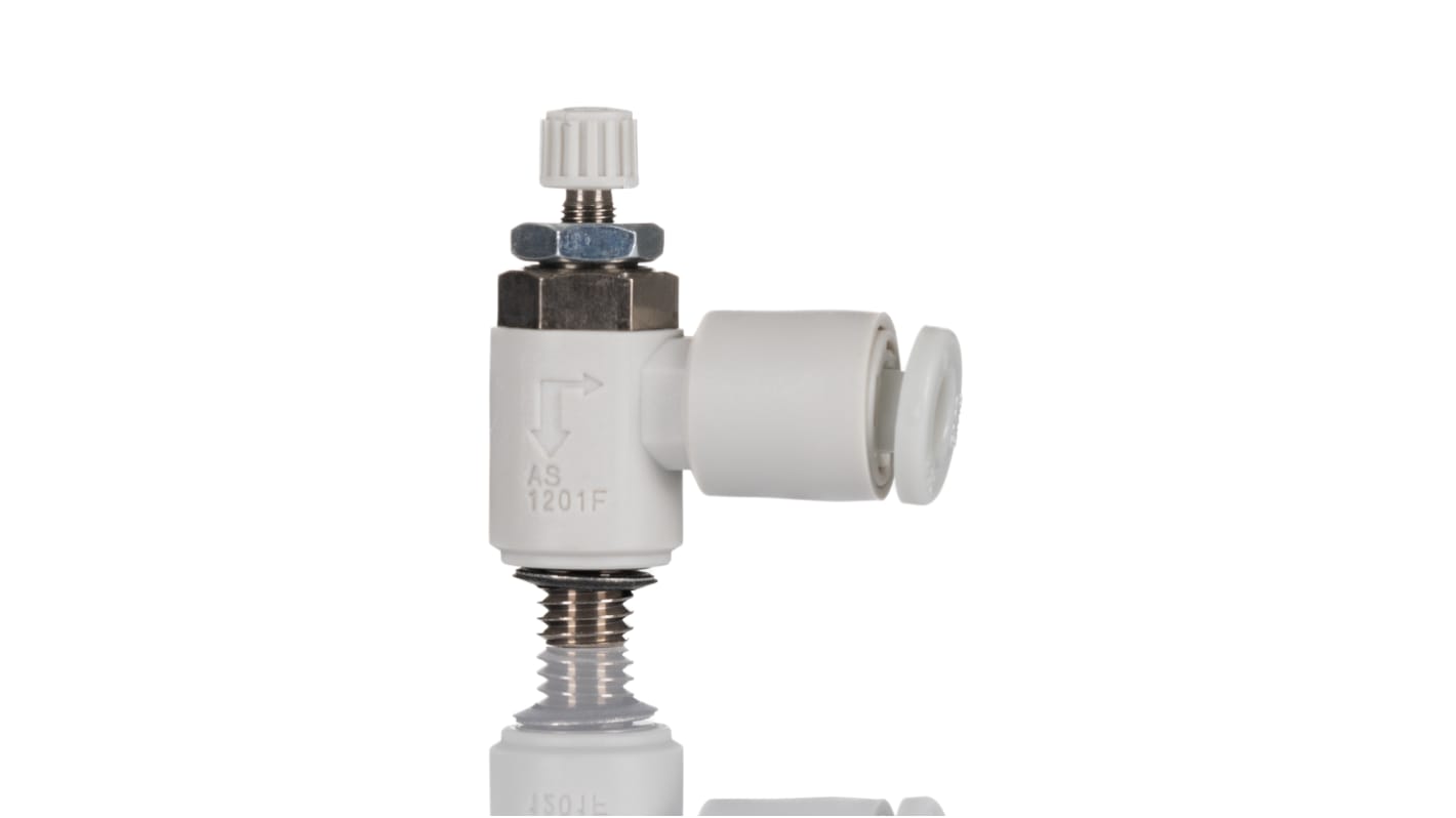 SMC AS Flowregulator, Flowstyring, M5 x 0,8 stik x4mm, M5 x 0,8, M5 x 0,8