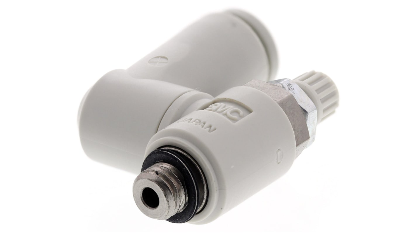 SMC AS Series Threaded Flow Regulator, M5 x 0.8 Male Inlet Port x M5 x 0.8 Male Outlet Port x 4mm Tube Outlet Port