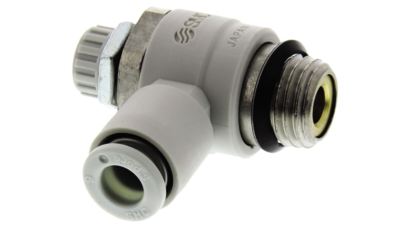 SMC AS Series Threaded Flow Regulator x 6mm Tube Outlet Port