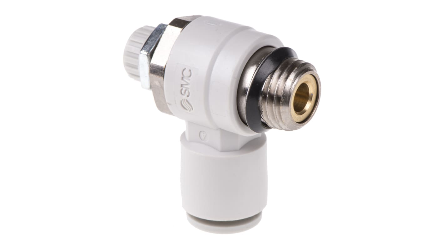 SMC AS Series Threaded Flow Regulator x 8mm Tube Outlet Port